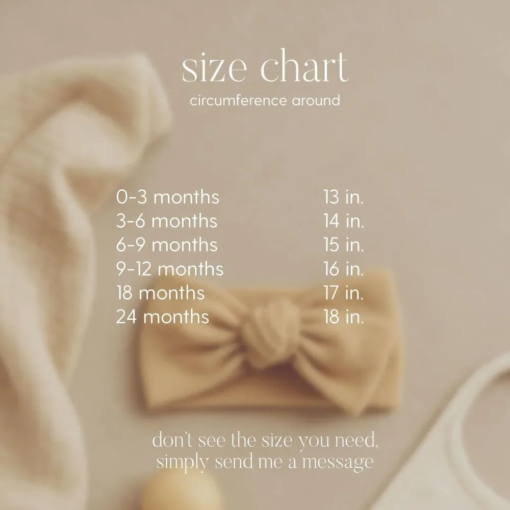 Organic Cotton Natural Baby Girl Bow | Sustainably Made Newborn Headband